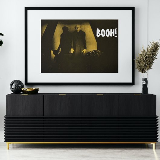 Poster Booh Vampire Jaune Horreur Nosferatu