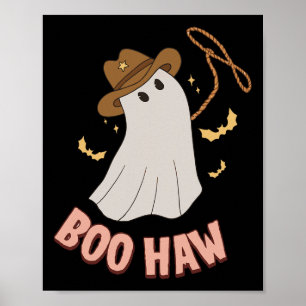 Poster Boohaw Ghost Halloween Cowboy Costume de fille de 