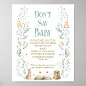Poster Book Baby Shower Don't Say Baby Game (Devant)