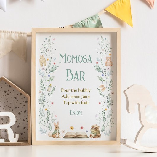 Poster Book Baby Shower Momosa Bar