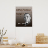 Poster Booker T. Washington Quota On Truth, Right, Good (Cuisine)