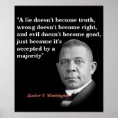 Poster Booker T. Washington Quota On Truth, Right, Good (Devant)