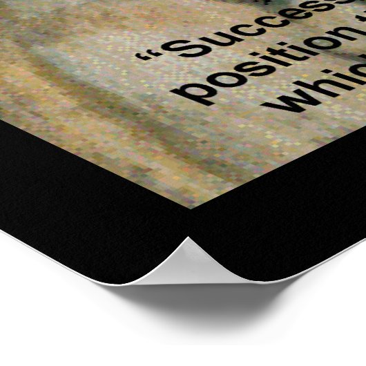 Poster Booker T Washington & Success Quote (Hoek)