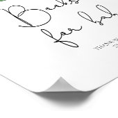 Poster Books baby shower citron d'aquarelle pour bébé (Coin)