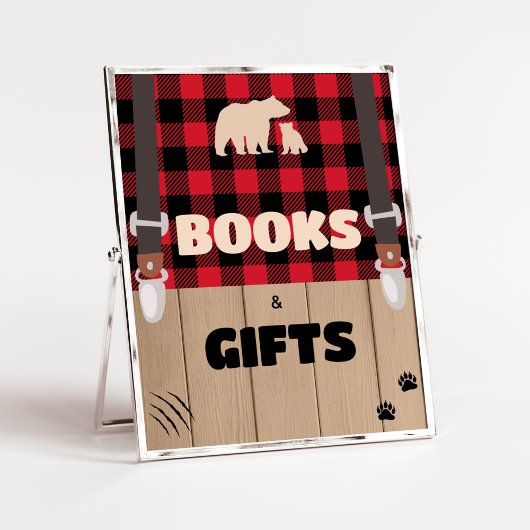 Poster Books et cadeaux Red Rustic Plaid