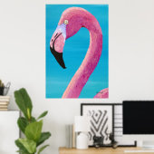 Poster Boom Te Flamant rose - Par Just Dahl (Bureau à domicile)