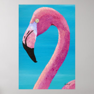 Poster Boom Te Flamant rose - Par Just Dahl