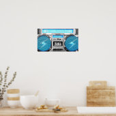 Poster Boombox bleu (Cuisine)