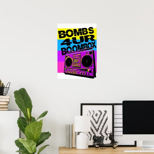 Poster Boombox Bombs 4UR (Bureau à domicile)