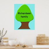 Poster  boomstamboom (Keuken)