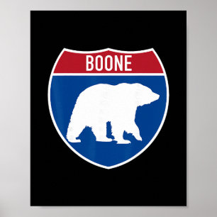 Poster Boone Caroline du Nord Nc Autoroute Interstate Rou