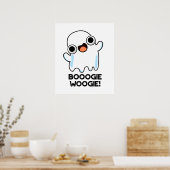 Poster Booogie Woogie Funky Music Ghost Pun (Cuisine)