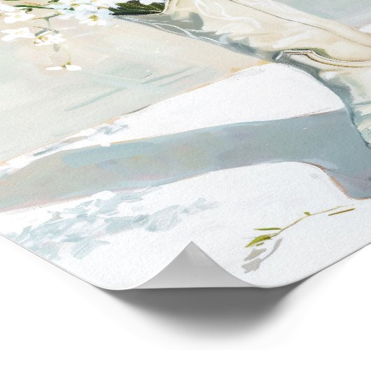 Poster Boot De Femme Avec Peinture De Fleurs (Coin)