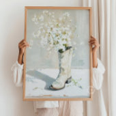 Poster Boot De Femme Avec Peinture De Fleurs