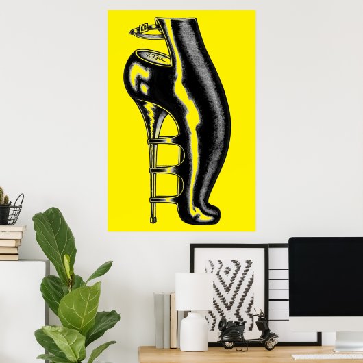 Poster Boot en caoutchouc Bizarre (Bureau à domicile)