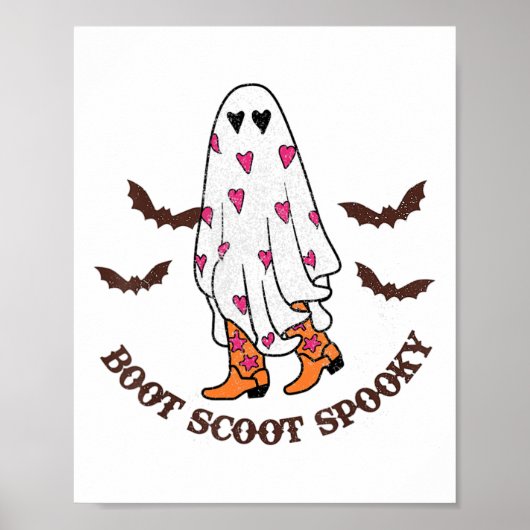 Poster Boot Scoot Éffrayant Cowboy Ghost Super Retro Hall (Devant)