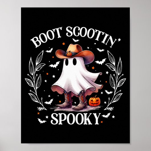 Poster Boot Scootin Soky Retro Western Funny Halloween Cu (Devant)