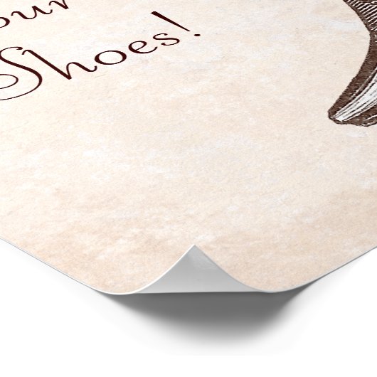 Poster Boot victorien S'il vous plaît enlever vos chaussu (Coin)