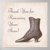 Poster Boot victorien S'il vous plaît enlever vos chaussu (Devant)