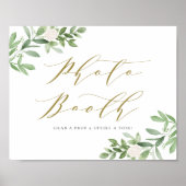 Poster Booth Photo de Fleurs Blanches et de Verdure à l'A (Devant)