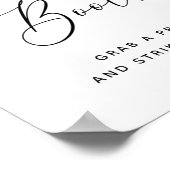 Poster Booth Photo de Mariage Élégant à l'encre noire et  (Coin)