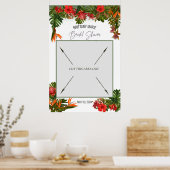 Poster Booth Photo Mariage Floral Tropical Breeze (Cuisine)