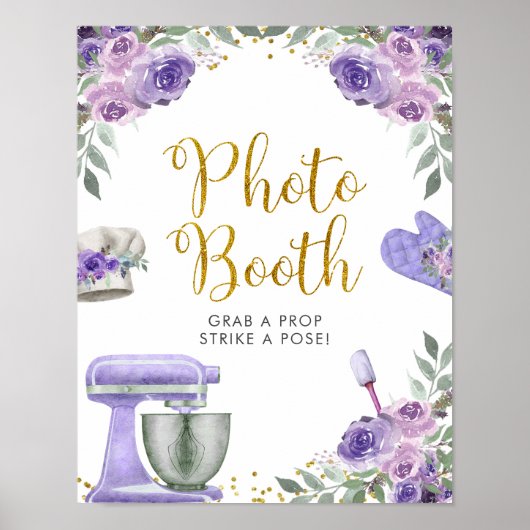 Poster Booth Photo Mariage Kitchen Purple Stock (Devant)