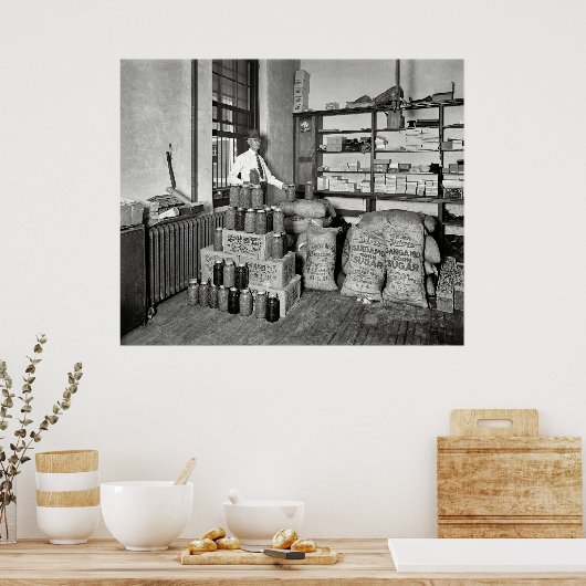 POSTER BOOTLEG BUST - JAIL PREUVE ROOM 1929 (Cuisine)