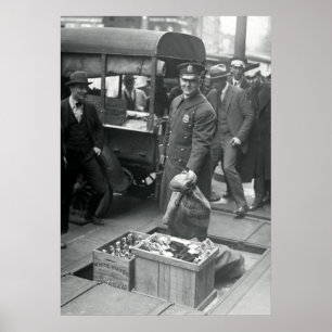 POSTER BOOTLEG LIQUOR RAID 1923