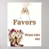 Poster Boots & Bubbly Boho Fête des mariées occidentale f (Devant)