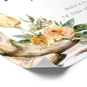 Poster Boots de signalisation à barres de fleurs et Fête  (Coin)