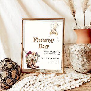 Poster Boots et bubbly Barre de fleurs de douche de la nu