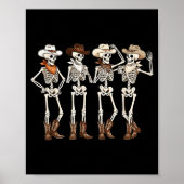 Poster Boots Horse Dancing Skeleton Western Country Rodeo (Devant)