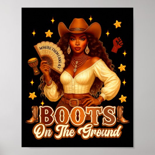 Poster Boots On The Ground Black History Cowgirl Where Th (Devant)