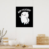 Poster Bootylicious Funny Ghost Pun Dark BG (Cuisine)