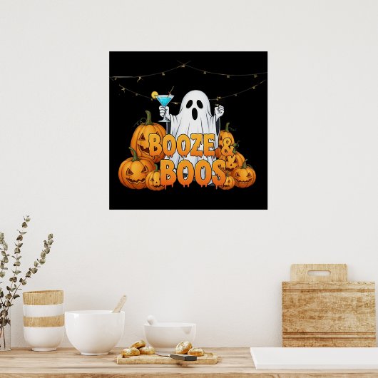 Poster Booze & Boos Tee (Cuisine)