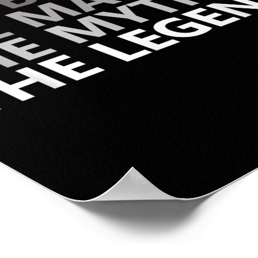 Poster Bop-bop The Man The Myth The Legend Funny Grandpa  (Coin)