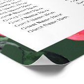 Poster Boquet de pivoine rose sur Mariage vert (Coin)