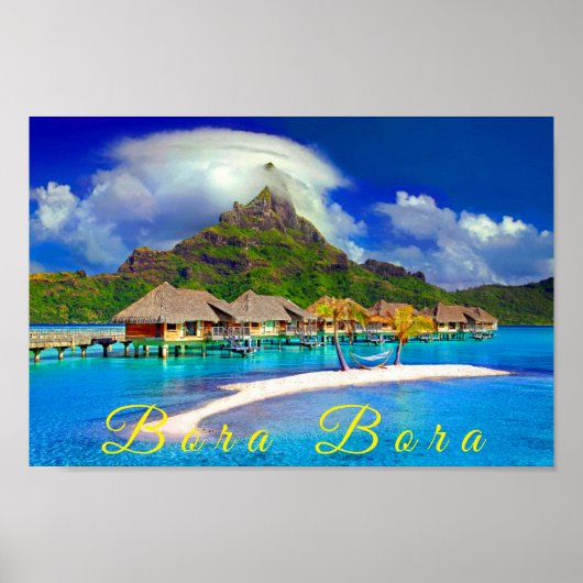 Poster Bora Bora Ile tropicale (Devant)