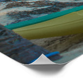 Poster Bora Bora Pacific Islands Bungalows sur l'eau (Coin)