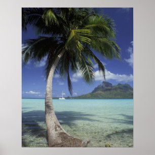 Poster Bora Bora, Polynésie française Mt Otemanu vu