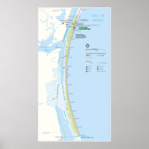 Poster Bord de la mer de ressortissant d'île d'aumônier