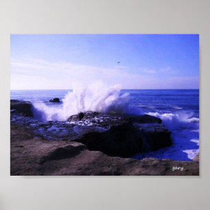 Poster Bord de la mer de Santa Cruz