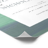 Poster Bord de mer Ocean Glass | Bienvenue Mariage (Coin)