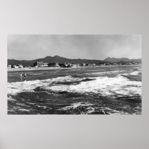 Poster Bord de mer, Oregon Beach Scene de Water Photograp