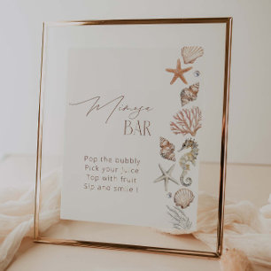 Poster Bord de mer SummerBaignoire Mimosa Bar