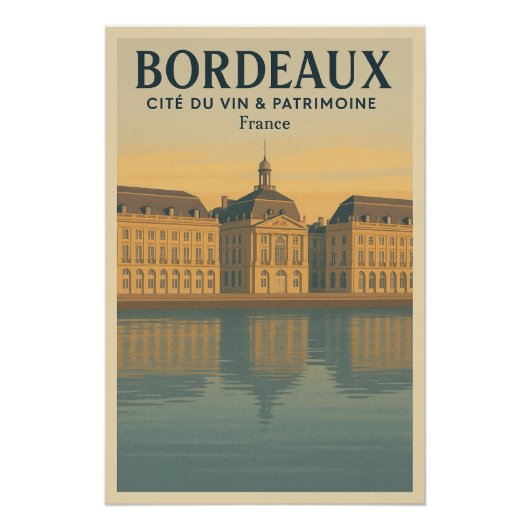 POSTER BORDEAUX — CITÉ DU VIN & PATRIMOINE (Devant)