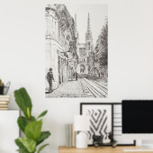 Poster Bordeaux France. Double flèche.2010 (Bureau à domicile)