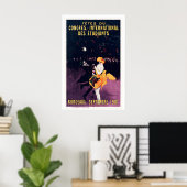 Poster Bordeaux Wine September 1907 Vintage Advertising (Bureau à domicile)