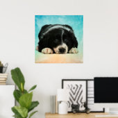 Poster Border Collie (Bureau à domicile)